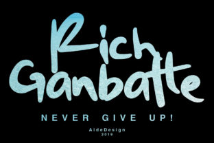 Rich Ganbatte: A Script Font with Street Energy for Modern Web Design