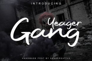 Yeager Gang: A Bold Script Font for Editorial Design